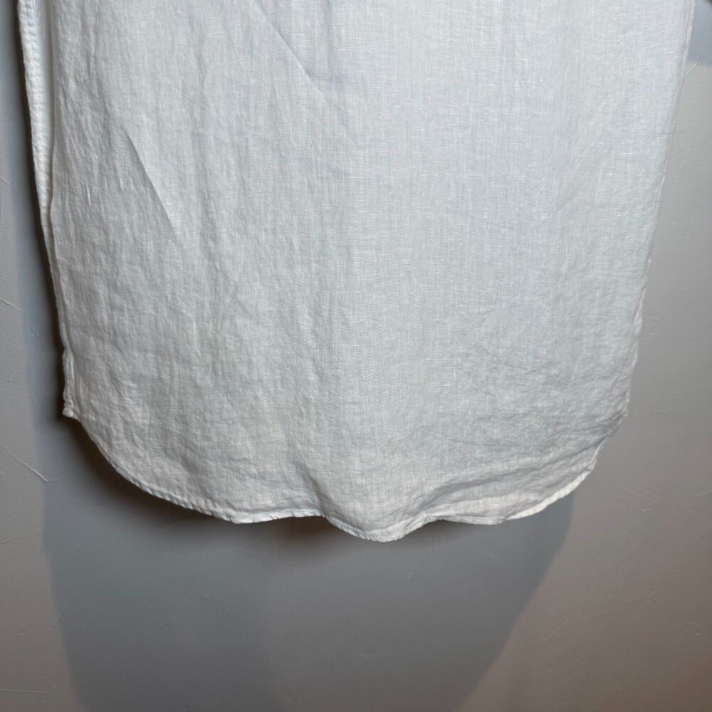 Porter and Ash White Linen Shirt Men's Size Large Beachy Neutral Casual Classic - Picture 8 of 16